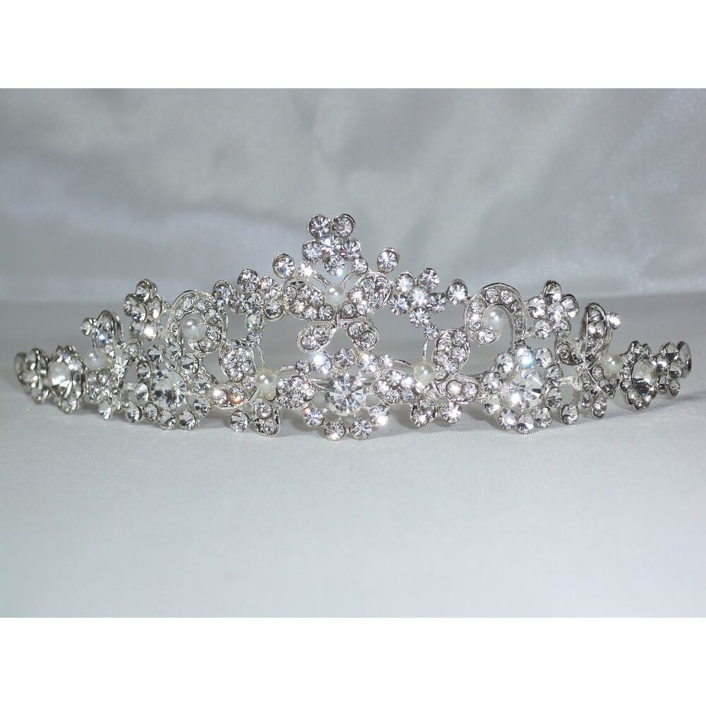 Rhinestone bridal tiara, prom wedding rhinestone party birthday princess tiara